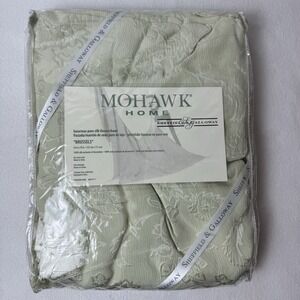 Mohawk Home Sheffield Galloway Silk Throw Shawl 50" X 70" Beaded Brussels Green